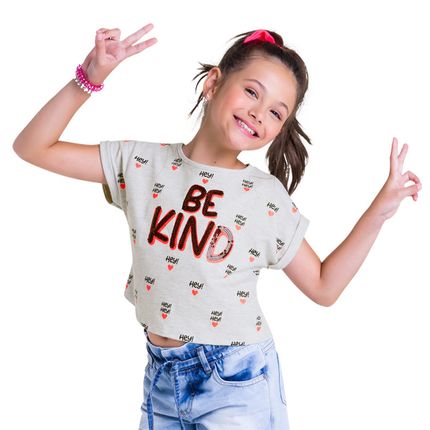 Blusa Infantil Feminina Kyly Meia Malha