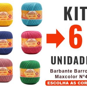 Barbante Barroco Maxcolor Nº4 – Kit 6 Unidades