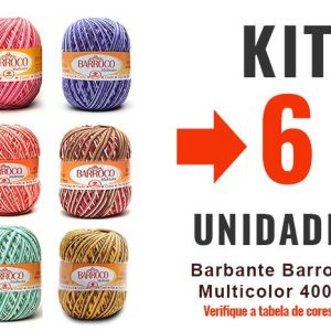 Barbante Barroco Multicolor 400g – Kit 6 Unidades