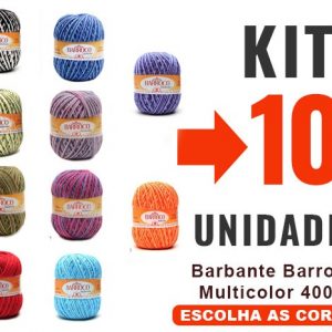 Barbante Barroco Multicolor 400g -kit 10un