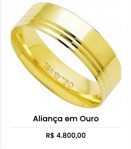 Aliança em Ouro 18k com borda estriada