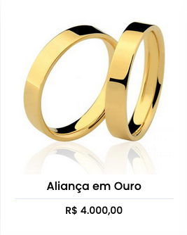 Aliança compromisso em Ouro 18k